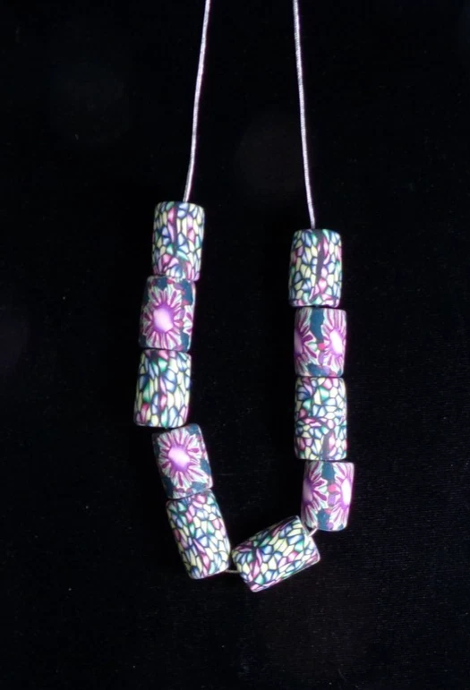 ÚNICO COLLAR DE CUENTAS FIMO TRADE EN CADENA DE PLACA DE PLATA 18" J88CR cc509 CL88CR Foto 4 de 4