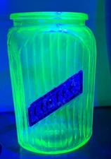 Anchor Hocking Uranium Coffee Jar No Lid