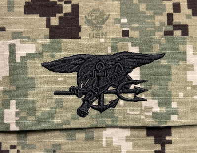 US Navy Special Warfare Badge Sew-On NWU Type III SEAL Trident USN