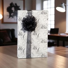 NEWLYWEDS Print Design 24" Gift WRAPPING Paper Choose Length Amount
