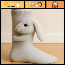 Cute 3D Knitted Animal Floor Socks - Fun Handmade Crocheted Warm Gifts for Kids