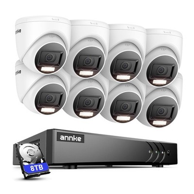 ANNKE 5MP Lite 8CH DVR 1080P CCTV Security Camera System AI Color Night Vision