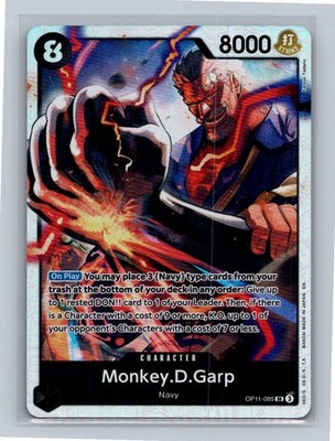 Monkey.D.Garp Foil OP11-095 A Fist of Divine Speed SR NM