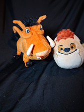 Disney The Lion King Pumbaa Simba Plush Set Lot of 2 2018 6-14"