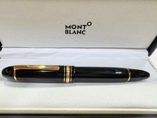 Montblanc Meisterstuck 149 Golden Black Fountain Pen - Medium Nib Golden Trims