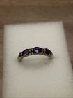 Vintage 925 Sterling Silver Amethyst Ring /Size 11