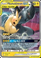 Pokemon Pikachu & Zekrom-GX (33/215) Team Up NM HOLO on eBay