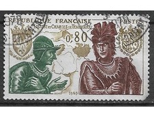Timbre Obl. YT 1616 MI 1688  Grands de l'histoire Louis XI C. le Téméraire  1969