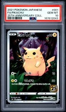 2021 POKEMON JAPANESE 25TH ANNIVERSARY COLLECTION 001 FULL ART/PIKACHU PSA 10