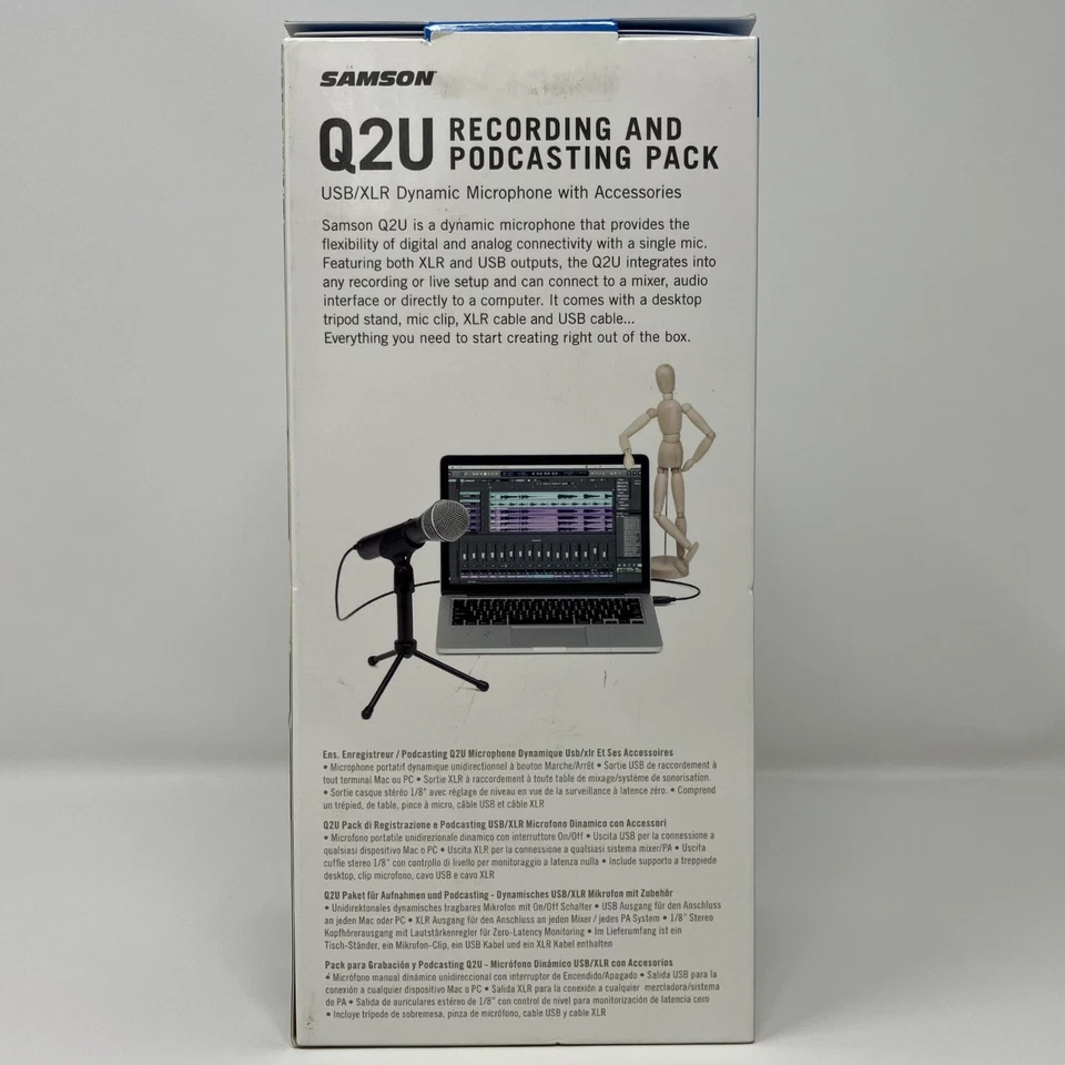 Samson Q2U USB/XLR Dynamic Microphone Recording & Podcasting Pack w/ Stand - Image 4 of 4