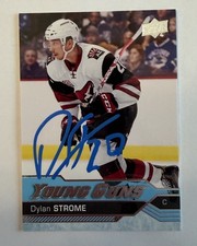 Dylan Strome Autographed Signed 2016-2017 UD Young Guns Rookie Card JSA COA
