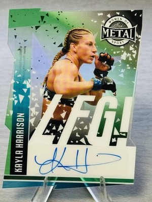  KAYLA HARRISON 2025 Leaf Metal Women of Sport LFG! Die Cut SSP Auto /5 #MMA! 