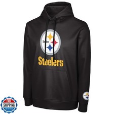 FOCO NFL Men's Official Sideline Primary Logo Performance Pullover Hoodie Swe