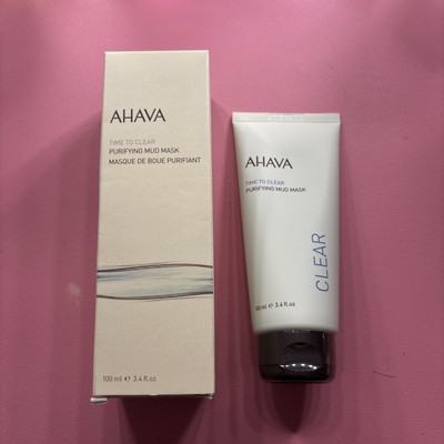 AHAVA Time To Clear Purifying Mud Mask 3.4 oz / 100 ml Full Size New in Box