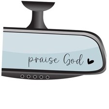 4 x Praise God Rearview Mirror Decal,Jesus Car Decal,Automotive Rear View