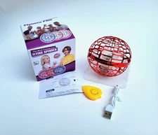 Flying Spinner Fly Orb Pro Mini Drone Fidget Spinner Boomerang Toy Red