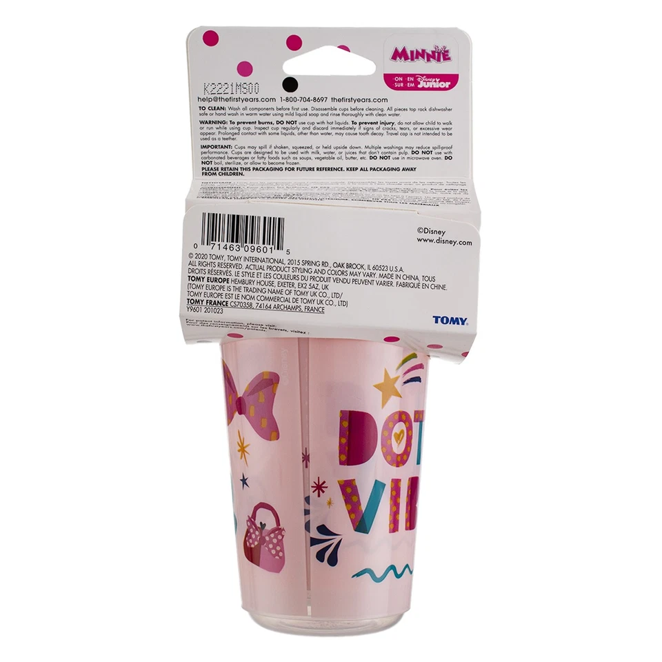 5 Pack The First Years Take & Toss Disney Sippy Cups, Minnie Mouse, 10 oz, 3 Ct - Image 2 of 2