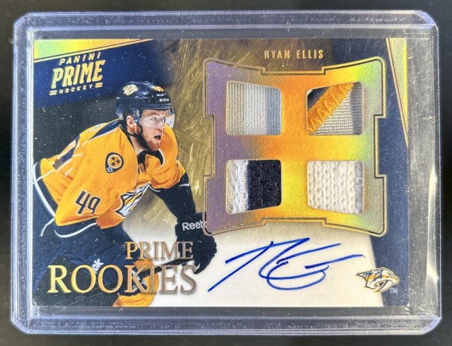 2011-12 Panini Prime Ryan Ellis Rookies Gold Jerseys Auto RC Patch Rookie #/25