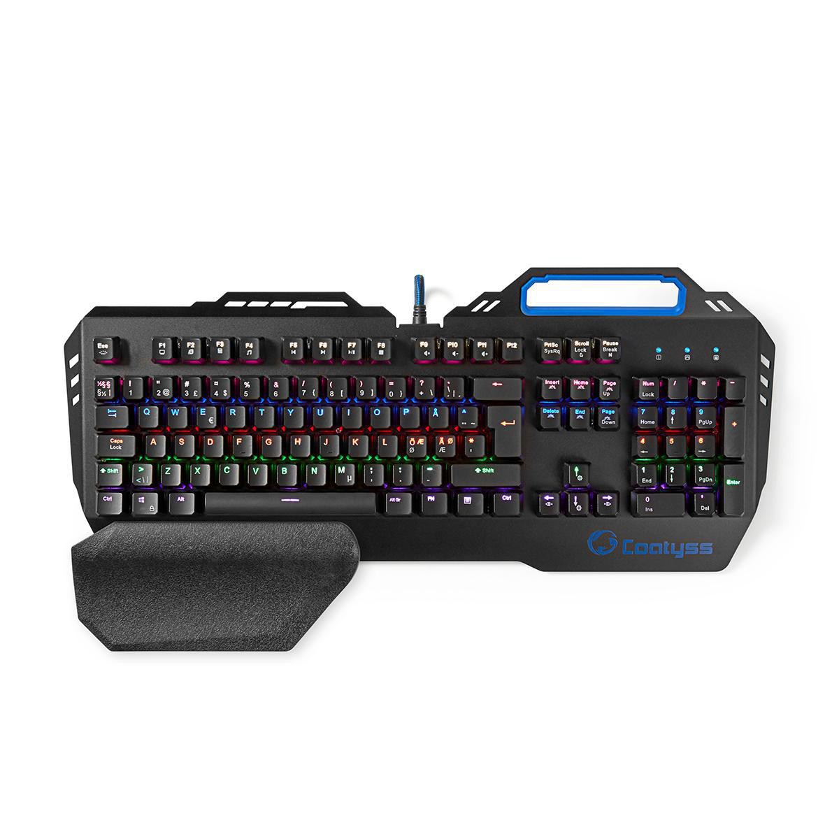 Clavier gamer mecanique Nedis retroeclaire pc peripherique gaming switch rouge