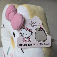 NEW Hello Kitty x Pusheen 11” Donut Plush Double Sided and RARE Exclusive 2022