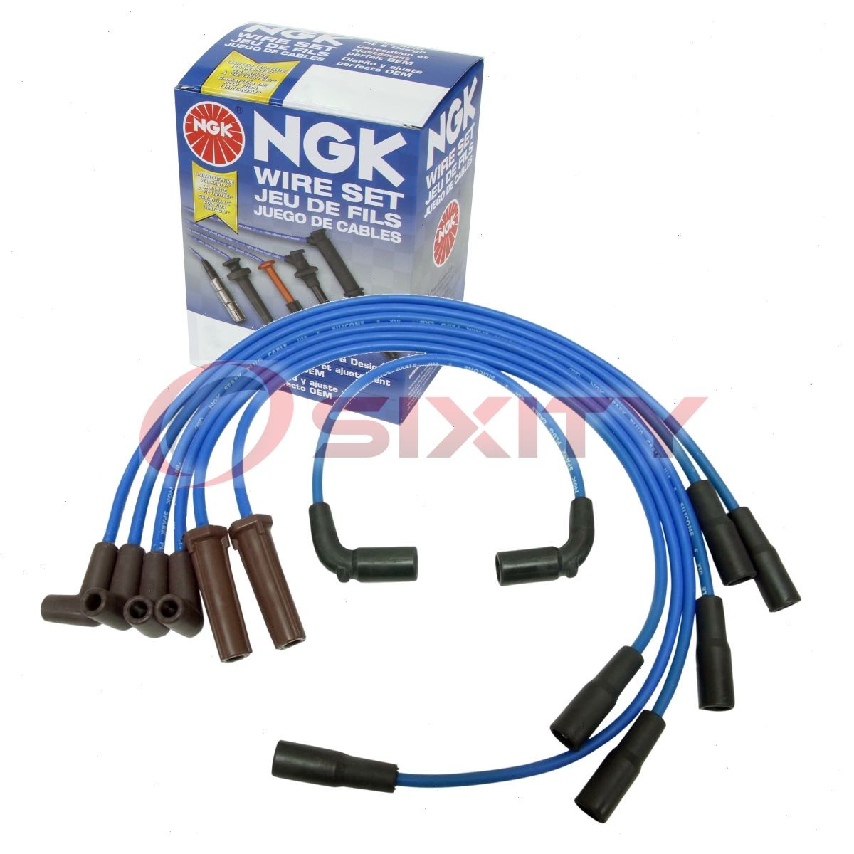 1 pc NGK Spark Plug Wire Set for 1998-2005 GMC Jimmy 4.3L V6 - Engine Kit fo