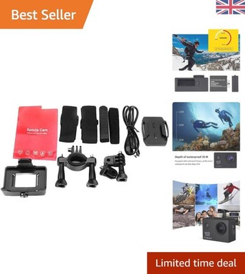 Full HD 1080P wasserdichte Actionkamera - 12MP Unterwasser 30m mit Zubehör