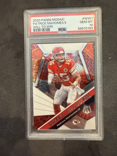 Panini Mosaic 2020 Patrick Mahomes II Chiefs Will to Win #WW1 PSA 10