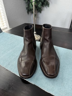 BOSS Hugo Boss brown leather ankle boots size 8