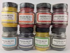 Jacquard Procion MX Dye Set, 8 Colors Cold Water Fiber Reactive Dye  2/3 oz Jars