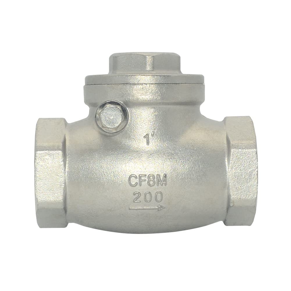 1 Inch SS316 Stainless Steel Swing Check Valve 200 PSI WOG NPT Female