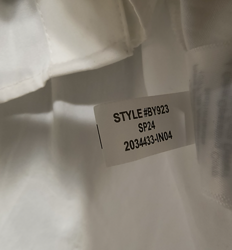 Camicia J.Crew Amelia in popeline di cotone bianco orlo increspato XL con slip XL costiero - Foto 8 di 24