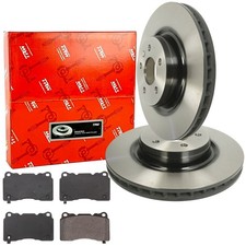 TRW Bremsscheiben 355mm + Bremsbeläge Vorne für TESLA MODEL S 5YJS X 5YJX