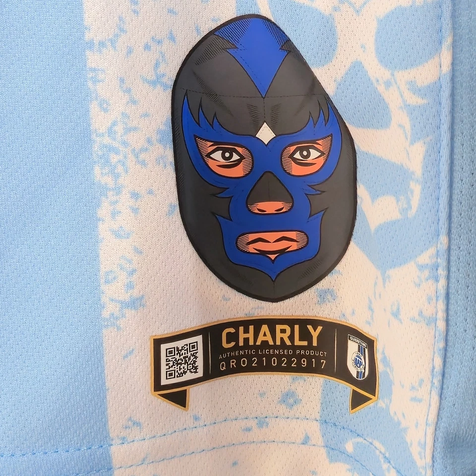Camiseta deportiva para hombre Charly Blue Queretaro FC 2021/22 tercera auténtica talla mediana Foto 2 de 4