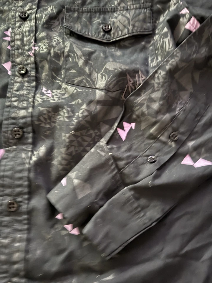 VINTAGE Rip Curl Button Up Shirt Mens Y2K 2000s The Search Black Size Small - Image 2 of 4