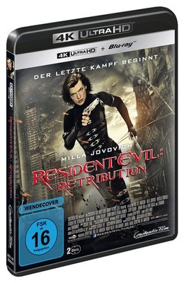 Resident Evil Retribution 4K Ultra HD Blu-ray 2D Film DVD Movie