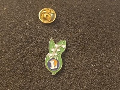 Pin's Logo E Leclerc Maiglöckchen Blume Blumenladen Lebensmittelhandel - L21
