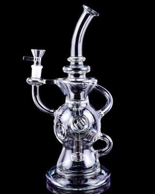 VORTEX 12'' Inch HELIX BONG Recycler TWISTY Glass Water Pipe Hookah SMOKE *USA*
