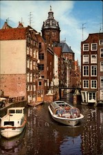 Oudezijds Kolk Amsterdam Holland vintage postcard x172