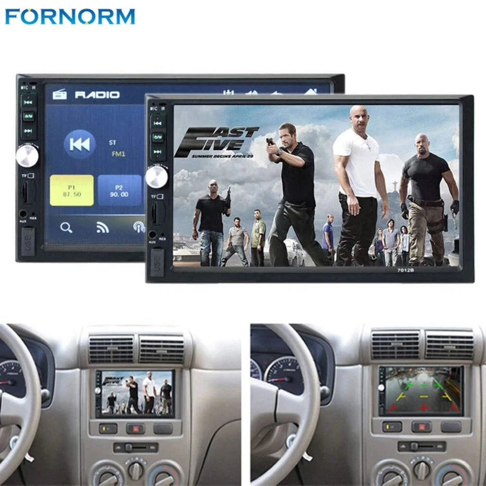 Autoradio 2 Din 7" Bluetooth MP5 Stereo Touchscreen USB SD AUX FM RADIO - NO GPS - Immagine 3 di 4
