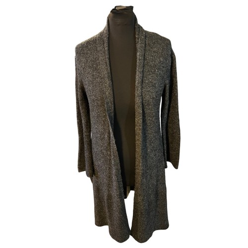 Love Stitch Dark Gray Wool Blend Long Line Open Front Cardigan Size M - Picture 1 of 9
