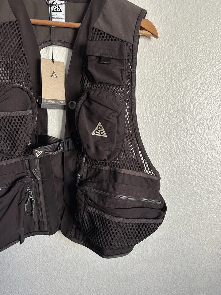 Nike ACG Buttles Hiking Athletic Vest Jacket Running Brown DN3919 Size Small - Image 2 of 4