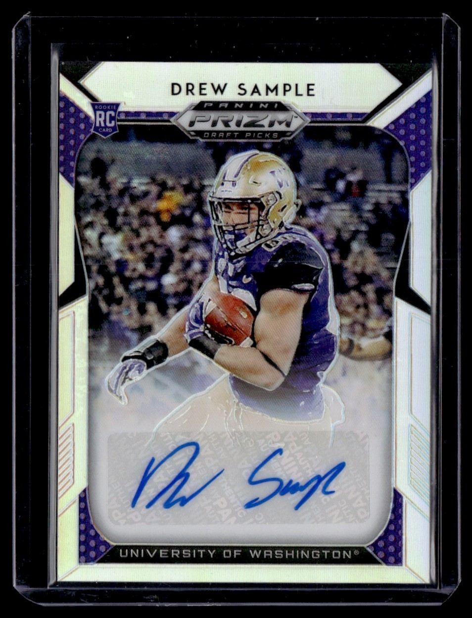 2019 Panini Prizm Draft Picks Silver Auto Drew Sample RC #271