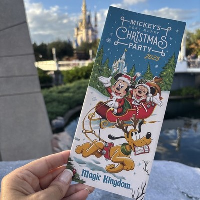 Walt Disney World Mickey s Very Merry Christmas Party Guide Map - New 2025