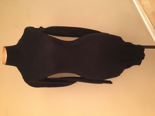 Authentic Alexander McQueen Navy Blue Turtleneck Sweater Dress Size XS