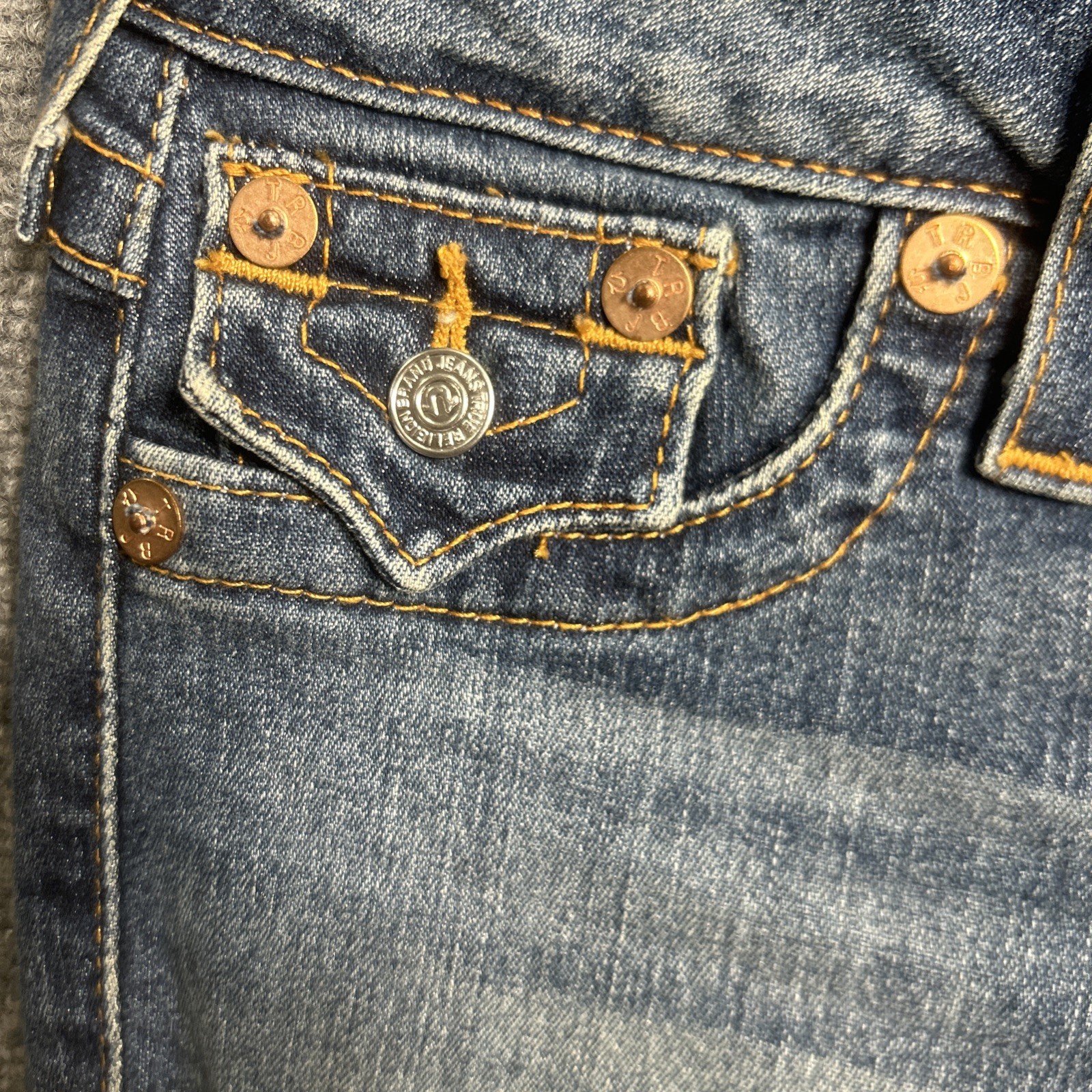 True Religion Brand Women’s Hi Rise Legging Jeans Size 26 Blue Inseam: 29 In EUC thumbnail 5