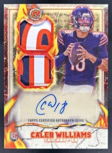 2024 Topps Resurgence Caleb Williams Ignite Rookie Patch Auto Superfractor #1/1