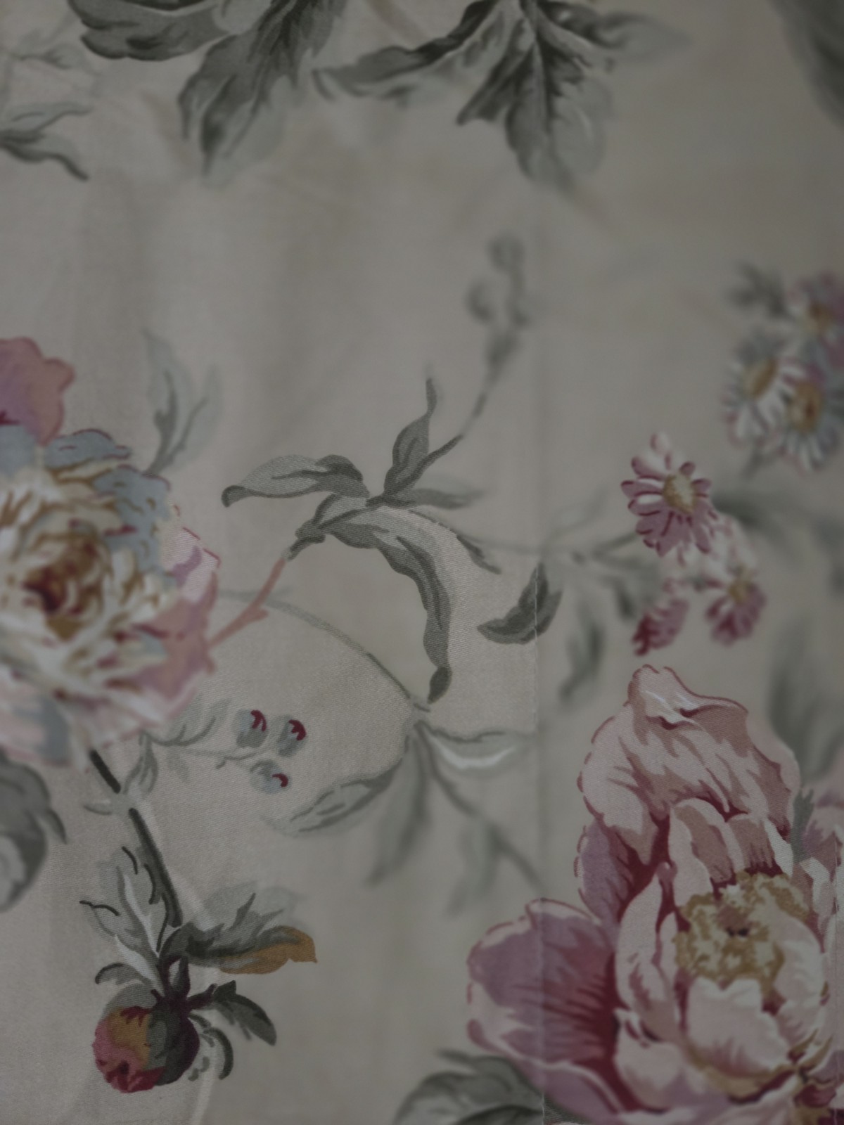 Waverly Window Valance Forever Yours Peony Scalloped Golden Floral 78"  X 22"