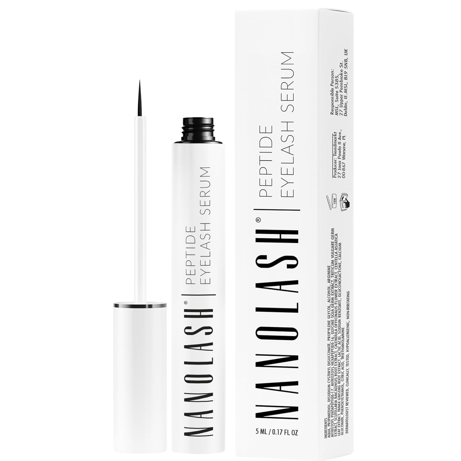 Siero Ciglia Allungante 5ml | Miglior Siero Peptidico Effetto Volume