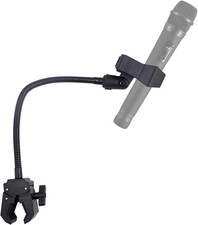 Gooseneck Microphone Stand with Crab Clamp, 11.8 Inch Flexible Adjustable Des...