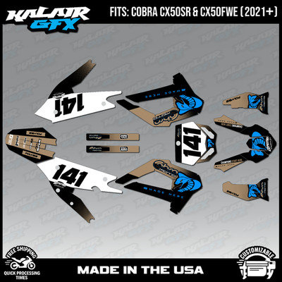 Graphics Kit for COBRA CX50SR CX50FWE 2021-2026 Factory Series - Tan